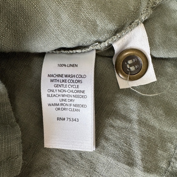 St. Tropez Women's 100% Linen Front Zip Vest with Hood Gray M Lagenlook Festival - Picture 7 of 13